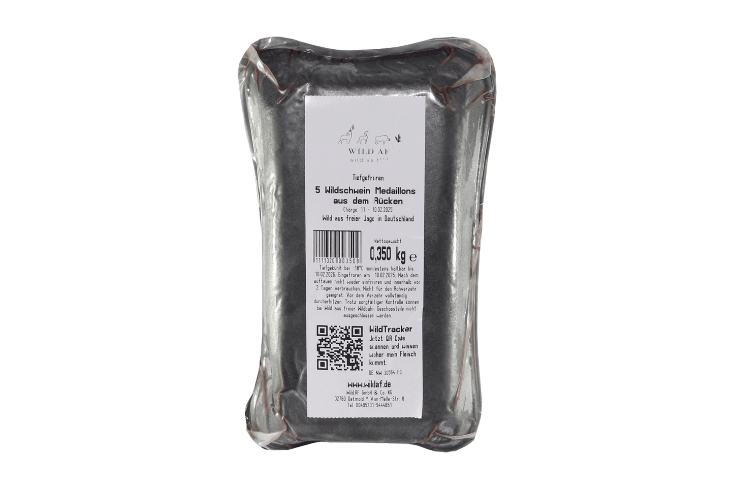 Wildschwein Medaillons aus dem Rücken