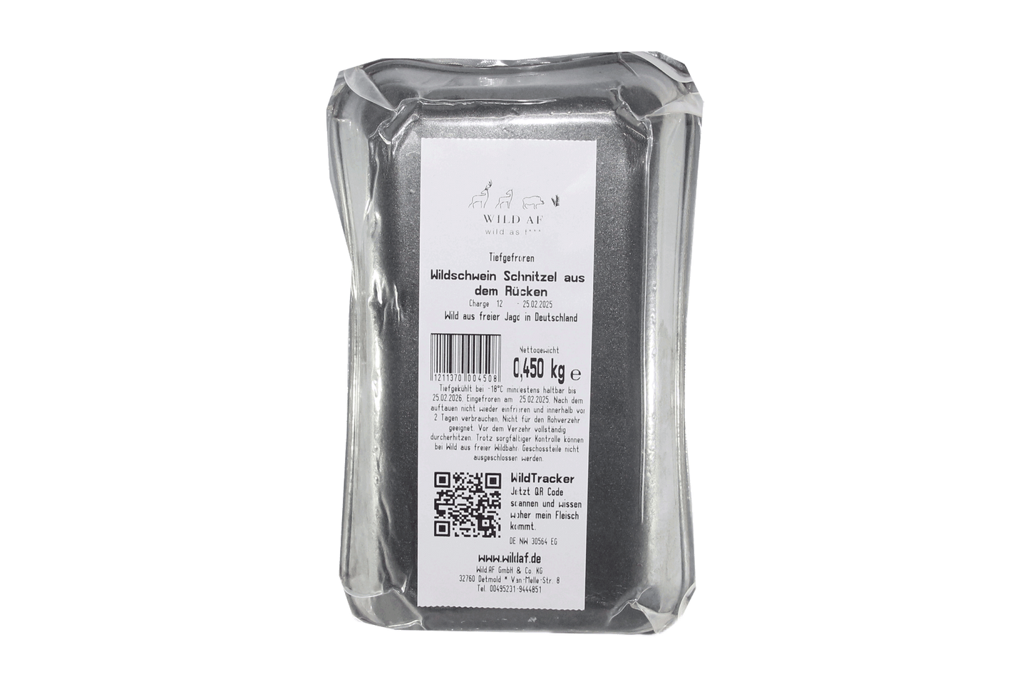 Wildschwein Schnitzel aus dem Rücken