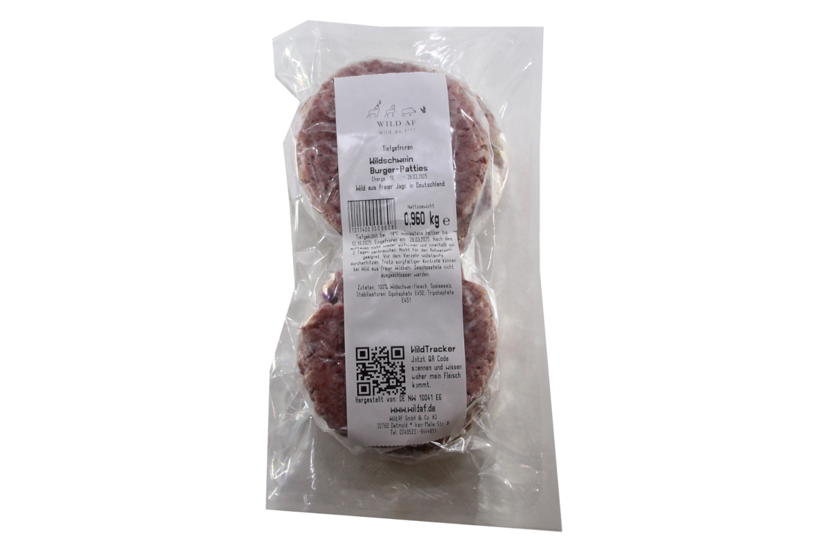Wildschwein Burger Patties (4x 120g)