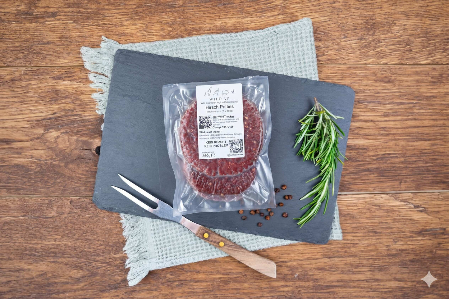 Hirsch Burger Patties (2 x 180g)